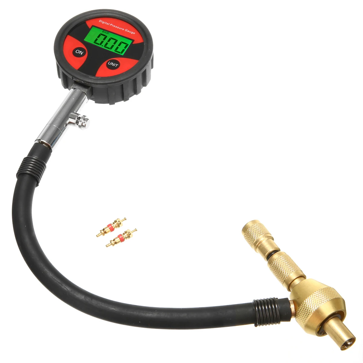 Mayitr 1pc Digital Rapid Tyre Tire Pressure Gauge Profession Car Bike Motorcycle Tyre Tester Deflator Tool 4WD 4x4+2 Tire Cores