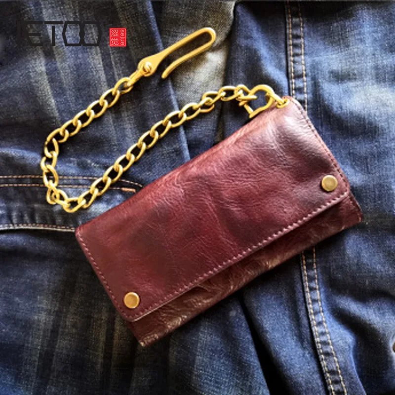 AETOO Leather wallet card bag multi-card personality youth first layer leather fold retro long wallet men wallet
AETOO Leather wallet card bag multi-card personality youth first layer leather fold retro long wallet men wallet