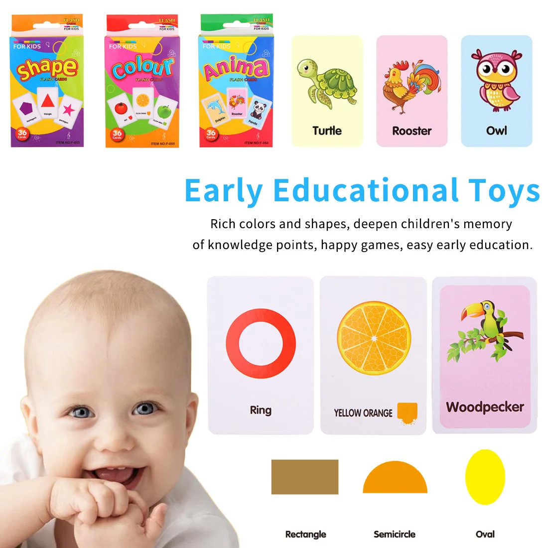 Baby Learning Toy Children Recognition Color Animal Shape Teaching Card Pocket Flash Learning Educational Toys Gift
Baby Learning Toy Children Recognition Color Animal Shape Teaching Card Pocket Flash Learning Educational Toys Gift
