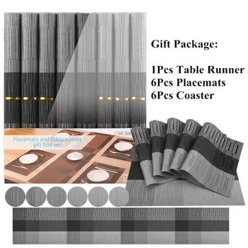 Set Of 13 Woven Table Runner Placemats Coaster for Dinner Heat Resistant Table Mat Kits With Gift Box Christmas Home Party Decor
Set Of 13 Woven Table Runner Placemats Coaster for Dinner Heat Resistant Table Mat Kits With Gift Box Christmas Home Party Decor