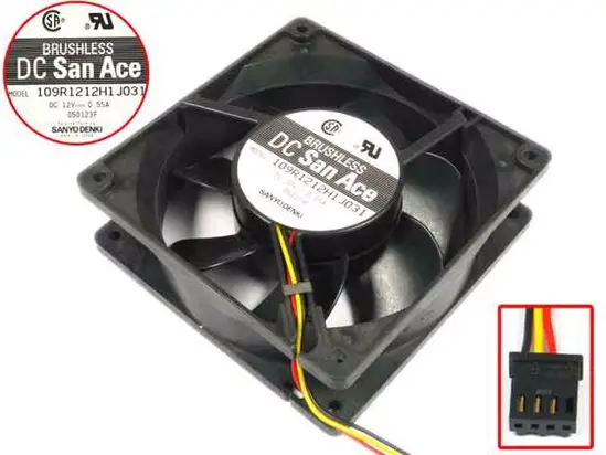 SANYO DENKI 109R1212H1J031 DC 12V 0.55A 3 провода 120x120x38 мм Сервер вентилятор охлаждения
SANYO DENKI 109R1212H1J031 DC 12V 0.55A 3 провода 120x120x38 мм Сервер вентилятор охлаждения