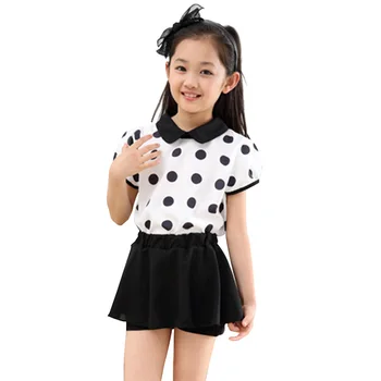 Girls Summer Clothes Set Dot Shirt + Skirt 2PCS Girl Set Clothes Teenage Kids Chiffon Clothing 6 8 10 12 13 14 Year
Girls Summer Clothes Set Dot Shirt + Skirt 2PCS Girl Set Clothes Teenage Kids Chiffon Clothing 6 8 10 12 13 14 Year