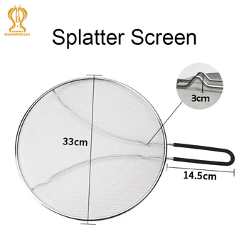 Stainless Steel Grease Splatter Screen for Frying Pan 13" Stops 99% of Hot Oil Splash Protects Skin from Burns Iron Skillet Lid
Stainless Steel Grease Splatter Screen for Frying Pan 13" Stops 99% of Hot Oil Splash Protects Skin from Burns Iron Skillet Lid
