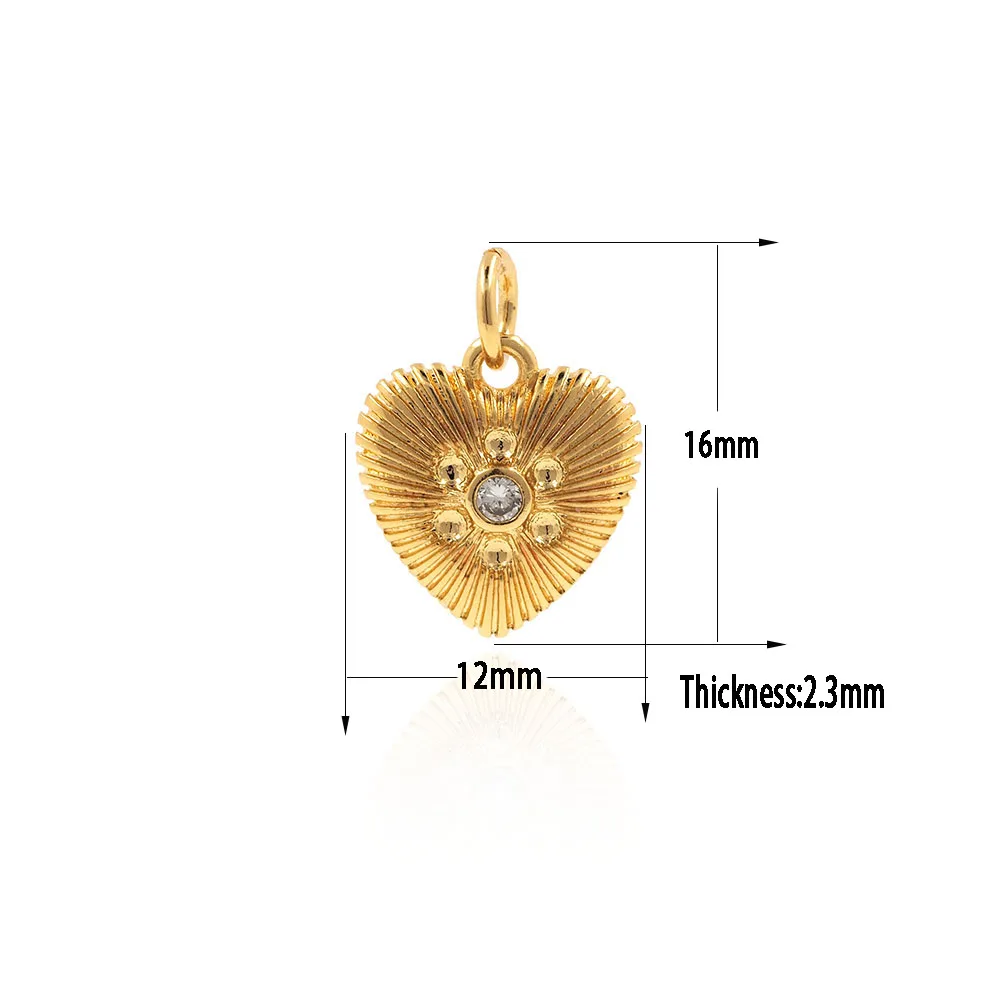Heart Pendant Brass Exquisite Fashion Love Necklace Charm DIY Jewelry Bracelet Earring Making Supplies
Heart Pendant Brass Exquisite Fashion Love Necklace Charm DIY Jewelry Bracelet Earring Making Supplies