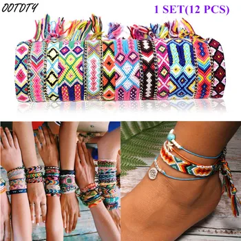 12 Pcs Woven Friendship Bracelets Handmade Bracelets Adjustable Braided Bracelets With Sliding Knot Closure For Kids Women Men
12 Pcs Woven Friendship Bracelets Handmade Bracelets Adjustable Braided Bracelets With Sliding Knot Closure For Kids Women Men