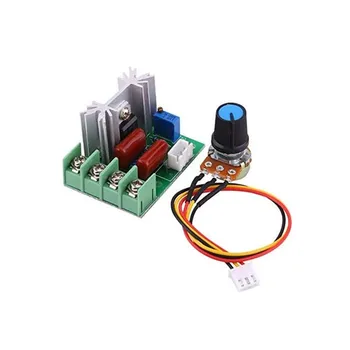 AC 220V SCR Voltage Regulator LED Dimming Dimmers 2000W High Power Motor Speed Controller Governor Module W/ Potentiometer
AC 220V SCR Voltage Regulator LED Dimming Dimmers 2000W High Power Motor Speed Controller Governor Module W/ Potentiometer