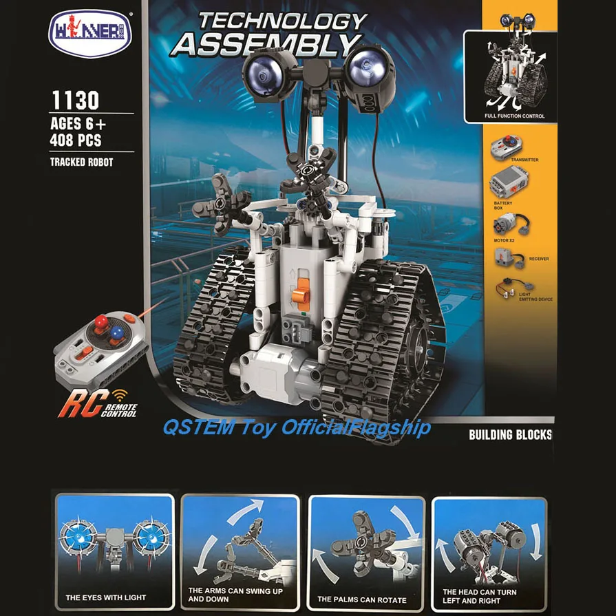 408+ PCS RC Robot Building Blocks Mobile Robot LegoINGlys Technic Remote Control Motor Bricks Technic Robot Light Toys Children
408+ PCS RC Robot Building Blocks Mobile Robot LegoINGlys Technic Remote Control Motor Bricks Technic Robot Light Toys Children