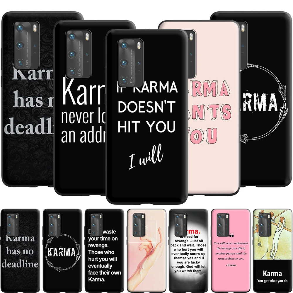 Чехол If Karma't Kill You для Huawei P10 Lite P20 P30 P Smart 2021 Z P40 Pro | Мобильные телефоны и