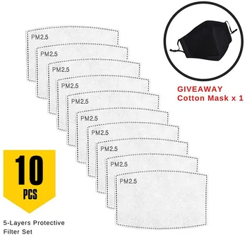 10PCS+1 Cotton mask Activated Carbon 5 Layers Replaceable Protective Parts Filters Anti Dust Pollution Filter Mask Gasket
10PCS+1 Cotton mask Activated Carbon 5 Layers Replaceable Protective Parts Filters Anti Dust Pollution Filter Mask Gasket