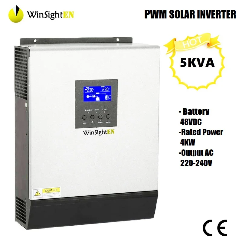 5KVA 4000W Solar Inverter Pure Sine Wave 220VAC Output Parallel inverter Built-in PWM 48V 50A Hybrid Solar Charge Controller
5KVA 4000W Solar Inverter Pure Sine Wave 220VAC Output Parallel inverter Built-in PWM 48V 50A Hybrid Solar Charge Controller