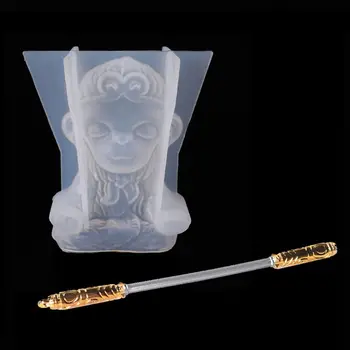 Handmade 3D Monkey King Figurine Sun Wukong Statue Silicone Resin Mold Art Craft 
Handmade 3D Monkey King Figurine Sun Wukong Statue Silicone Resin Mold Art Craft