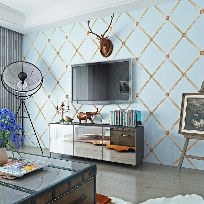 Wall Geometric Papers Home Decor For Living Room Walls Blue Grey Diamond Wallpaper Roll Bedroom Decoration Mural Papel Pintado
Wall Geometric Papers Home Decor For Living Room Walls Blue Grey Diamond Wallpaper Roll Bedroom Decoration Mural Papel Pintado
