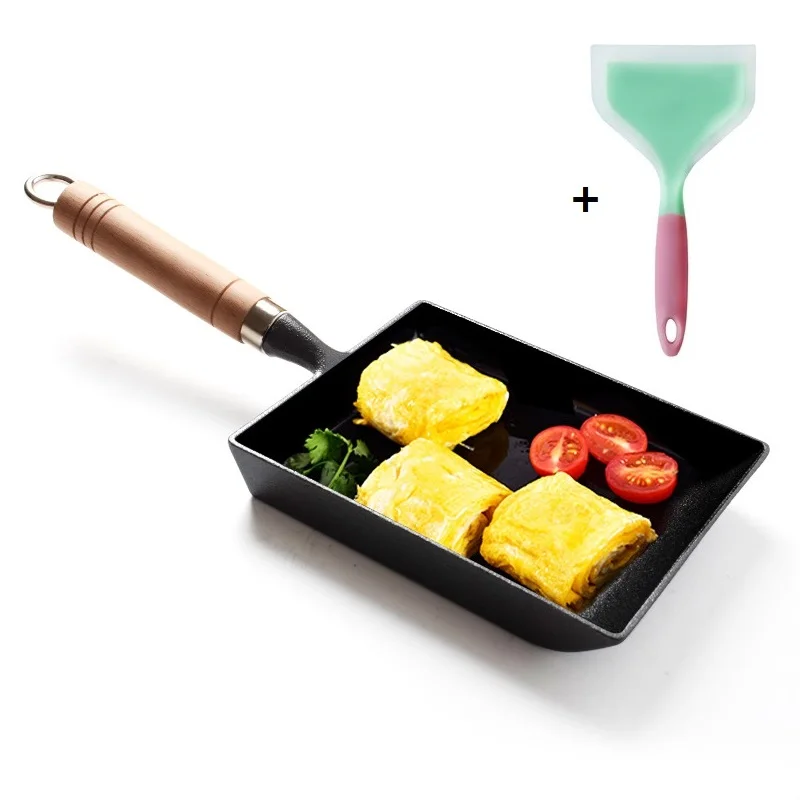 15x18CM Rectangle Japanese Omelette Tamagoyaki Frying Pan Thickened Cast Iron Non-stick Skillet Fast Breakfast Egg Roll Maker
15x18CM Rectangle Japanese Omelette Tamagoyaki Frying Pan Thickened Cast Iron Non-stick Skillet Fast Breakfast Egg Roll Maker