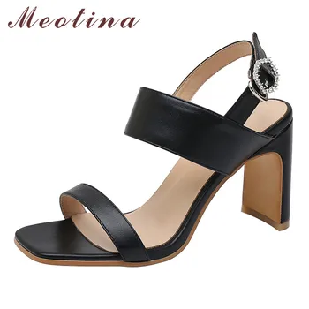 Meotina Summer Sandals Women Shoes Natural Genuine Leather Thick High Heels Shoes Real Leather Buckle Sandals Ladies Size 33-42
Meotina Summer Sandals Women Shoes Natural Genuine Leather Thick High Heels Shoes Real Leather Buckle Sandals Ladies Size 33-42