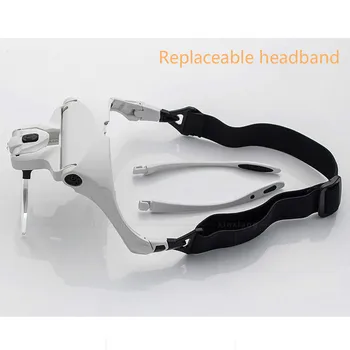 Magnifier Glasses 1.0X 1.5X 2.0X 2.5X 3.5X Adjustable 5 Lens Loupe LED Headband Reading Mobile Watch Jewelry Magnifier eyewear
Magnifier Glasses 1.0X 1.5X 2.0X 2.5X 3.5X Adjustable 5 Lens Loupe LED Headband Reading Mobile Watch Jewelry Magnifier eyewear
