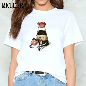 Fashion Summer Women T Shirt Elia Colombo Food Gebe Gift Sashimi Soy Sauce Sushi Print Casual Short Sleeve Hip Hop Top Tees
Fashion Summer Women T Shirt Elia Colombo Food Gebe Gift Sashimi Soy Sauce Sushi Print Casual Short Sleeve Hip Hop Top Tees