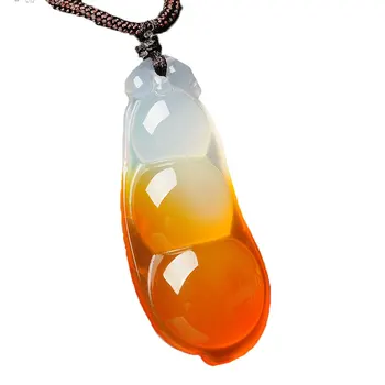 Women Orange Necklace Pendant White Chalcedony Agate Lucky Bean Pendant Free Rope Gift for Female Fine Jade Jewelry
Women Orange Necklace Pendant White Chalcedony Agate Lucky Bean Pendant Free Rope Gift for Female Fine Jade Jewelry