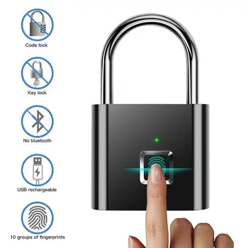 50pcs Fingerprint Padlock Quick Unlock Smart Fingerprint Lock USB Rechargeable Security Metal Padlock Luggage lock for home
50pcs Fingerprint Padlock Quick Unlock Smart Fingerprint Lock USB Rechargeable Security Metal Padlock Luggage lock for home