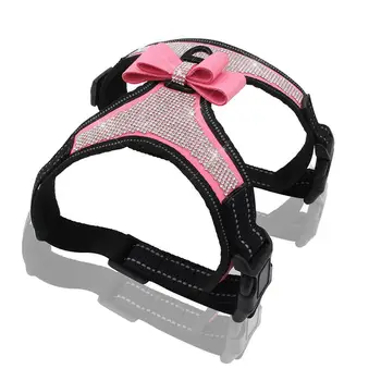 Dog Harness Reflective Breathable Adjustable Cute Bowknot Shiny Crystal Pet Harness For Dog patch Outdoor Walking
Dog Harness Reflective Breathable Adjustable Cute Bowknot Shiny Crystal Pet Harness For Dog patch Outdoor Walking
