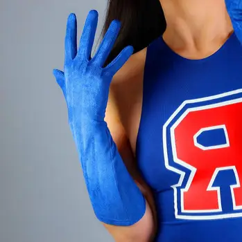 Women's runway fashion faux suede leather blue long gloves female sexy club party dress dancing driving long glove 40cm R2708
Women's runway fashion faux suede leather blue long gloves female sexy club party dress dancing driving long glove 40cm R2708
