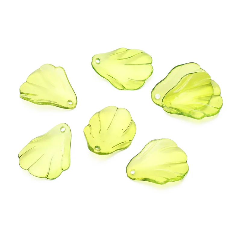 30 sztuk różne zawieszki zielone liście plastikowe do biżuterii: naszyjnik, bransoletka, kolczyki - Wianko - 10