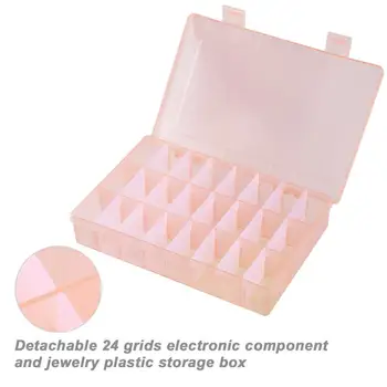 3pcs Plastic Storage Box 24 Lattices Multifunctional Storage Case Removable Jewelry Electronic Components Storage Container
3pcs Plastic Storage Box 24 Lattices Multifunctional Storage Case Removable Jewelry Electronic Components Storage Container