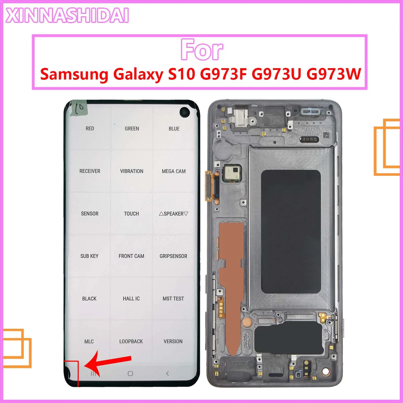 Original AMOLED S10 Screen For Samsung Galaxy G973A G973V G973U G973F LCD Display touch screen assembly With Black Dots |