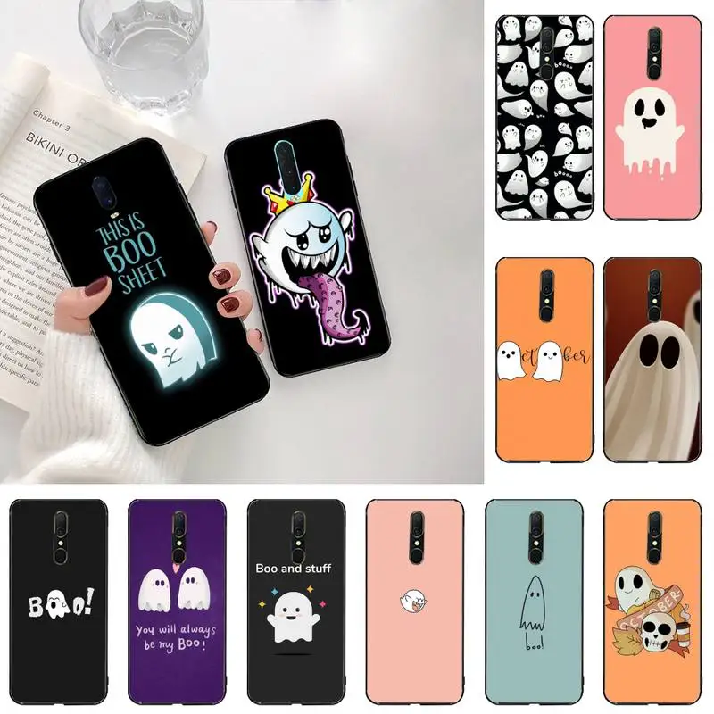 Забавный чехол для телефона на Хэллоуин Boo Sheet Oppo A5 A9 2020 Reno2 z Renoace 3pro A73S A71 F11|Бамперы|