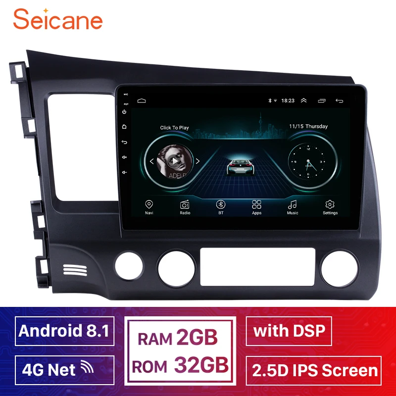 High version RAM 2GB+ROM 32GB IPS 4G Net DSP 10.1" Android 8.1 For Honda Civic 2006-2009 2010 2011 Car Radio GPS Headunit player
High version RAM 2GB+ROM 32GB IPS 4G Net DSP 10.1" Android 8.1 For Honda Civic 2006-2009 2010 2011 Car Radio GPS Headunit player