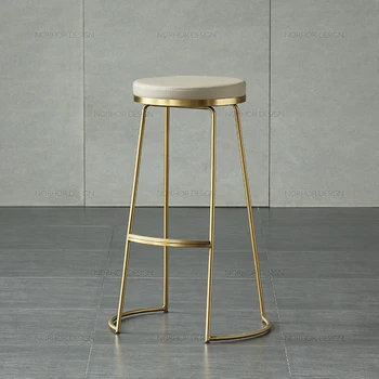 Nordic Wrought Iron Bar Stool Bar Chair Modern Minimalist restaurant creative Bar Stool High Chair High Stool 
Nordic Wrought Iron Bar Stool Bar Chair Modern Minimalist restaurant creative Bar Stool High Chair High Stool