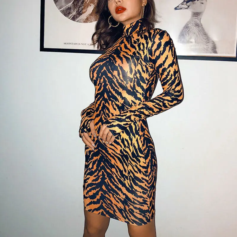 Women Sexy Leopard Print Mini Dress Ladies Bodycon Clubwear Evening Party Dress
Women Sexy Leopard Print Mini Dress Ladies Bodycon Clubwear Evening Party Dress