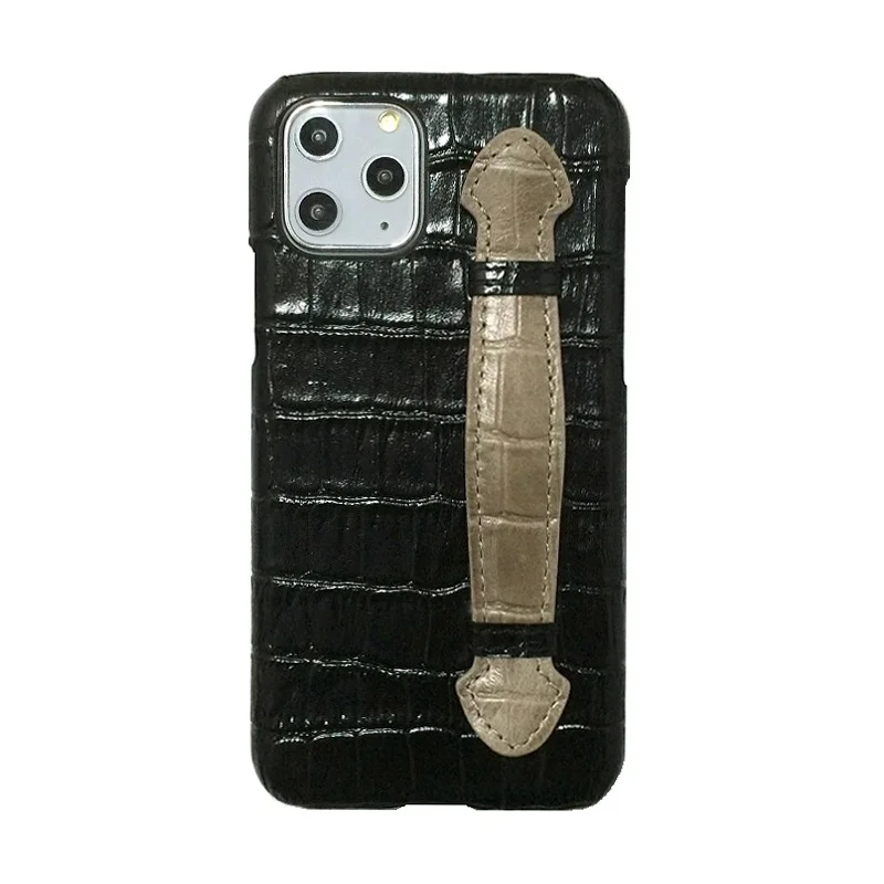 Роскошный тонкий чехол из натуральной кожи с ремешком на руку для iPhone 11 12 Pro Max