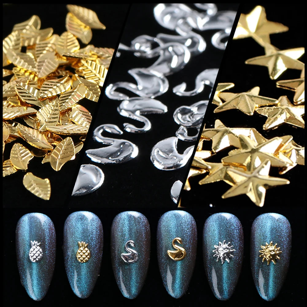 Mix Designs Gold Silver Metal 3D Nail Decoration Studs Rivets Shell Star Glitter Frame Nails Art Accessories Set SAFB05-10
Mix Designs Gold Silver Metal 3D Nail Decoration Studs Rivets Shell Star Glitter Frame Nails Art Accessories Set SAFB05-10