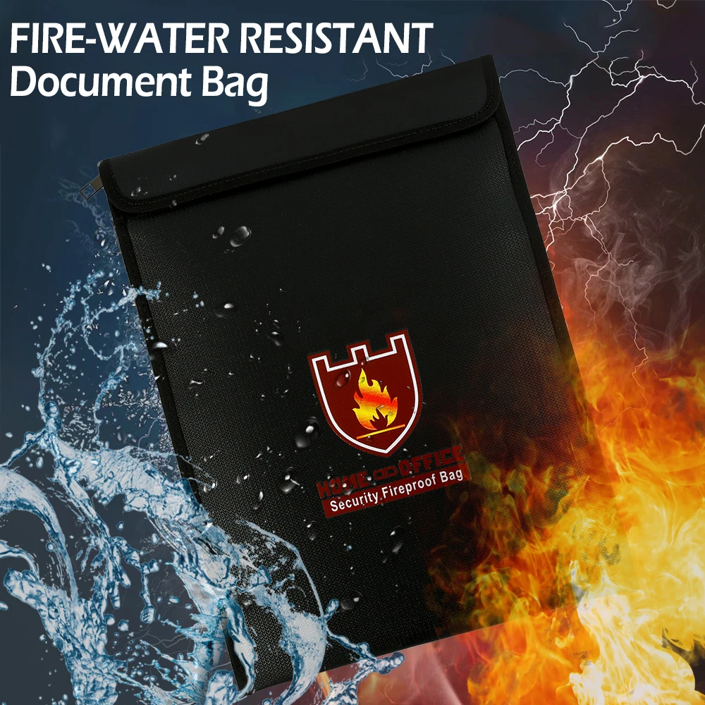Portable Fireproof Water Resistant Document Bag Large Capacity Money File Folder Valuables Organizer Storage for Home Office
Portable Fireproof Water Resistant Document Bag Large Capacity Money File Folder Valuables Organizer Storage for Home Office