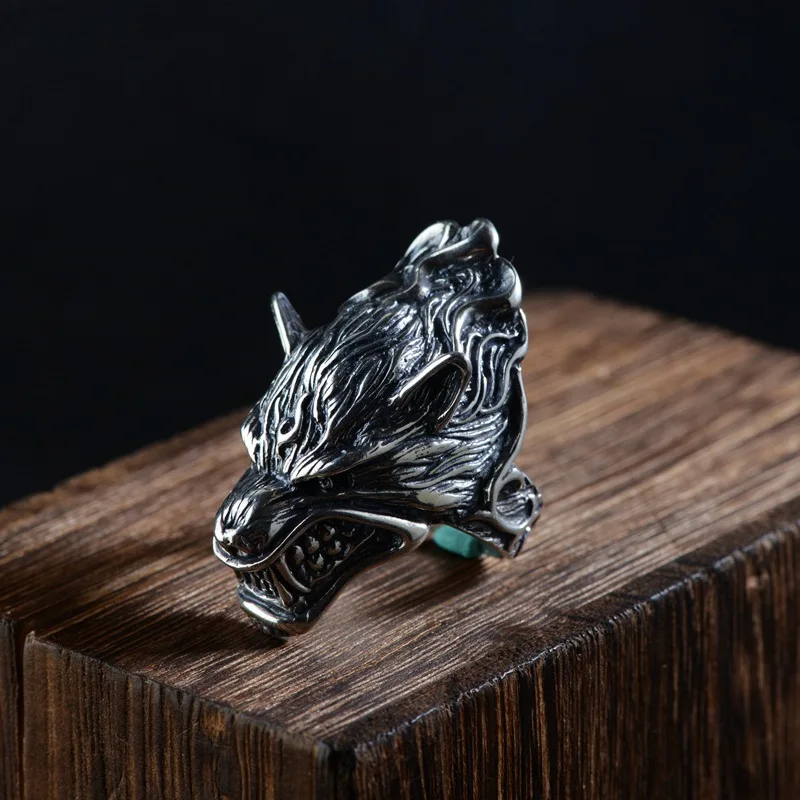 Domineering Men's Rings Wolf Head Rings Vintage Silver Plated Punk Animal Finger Ring Wolf Rings Male Jewelry Accessories
Domineering Men's Rings Wolf Head Rings Vintage Silver Plated Punk Animal Finger Ring Wolf Rings Male Jewelry Accessories