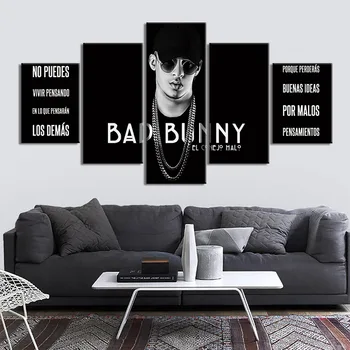 Singer Bad Bunny 5 Panel Portrait Picture for living Room Home Decor Wall Art Print Posters And Prints Canvas Painting
Singer Bad Bunny 5 Panel Portrait Picture for living Room Home Decor Wall Art Print Posters And Prints Canvas Painting