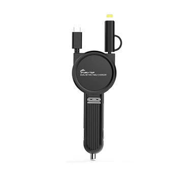 SUMI-TAP Car Charger, Fast Charging Three in One Car Charging Data Line Charger, USB Cable Power Adapter Charger
SUMI-TAP Car Charger, Fast Charging Three in One Car Charging Data Line Charger, USB Cable Power Adapter Charger