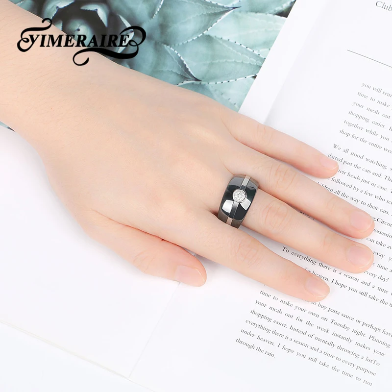 Healthy 13MM Width Plus Big Ceramic Rings With Circle Rhinestones Stainless Steel Round Trendy Jewelry For Women Wedding Wearing
Healthy 13MM Width Plus Big Ceramic Rings With Circle Rhinestones Stainless Steel Round Trendy Jewelry For Women Wedding Wearing