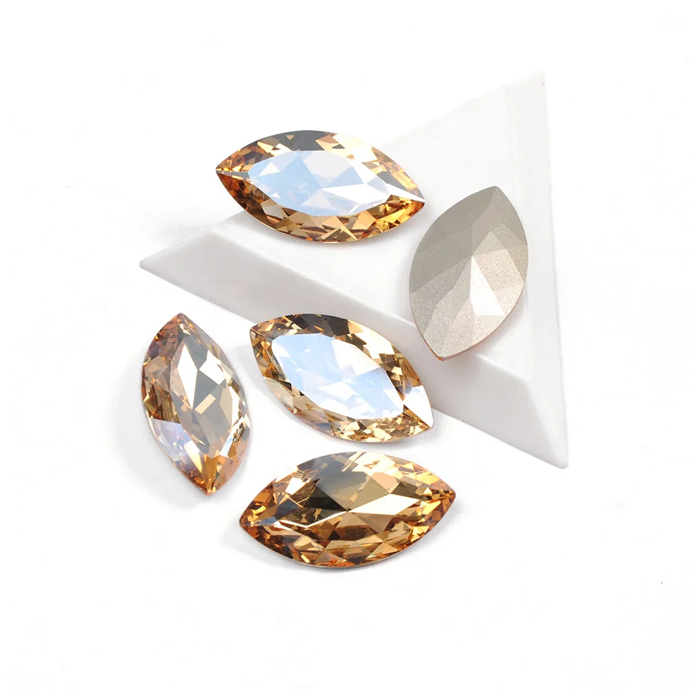 Super Glitter Glass Crystal GSHA Color Navette Shape Rhinestones Pointback Stones For Charms 3D Nails Art Decorations
Super Glitter Glass Crystal GSHA Color Navette Shape Rhinestones Pointback Stones For Charms 3D Nails Art Decorations