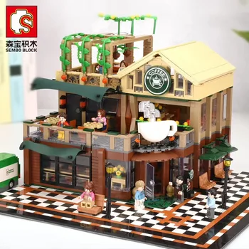 QIYE 601093 City Street View Leisure Coffee House lighting Building Blocks Compatible Figures Bricks Lepining Blocks Kid Toys
QIYE 601093 City Street View Leisure Coffee House lighting Building Blocks Compatible Figures Bricks Lepining Blocks Kid Toys