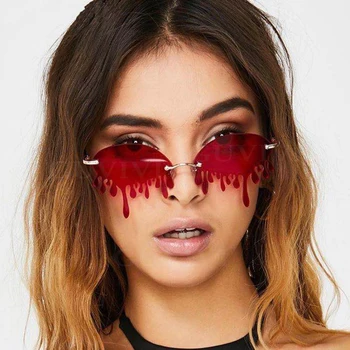 2020 Newest Rimless Sunglasses Women Brand Fashion Teardrop Blood Sun Glasses For Female Red Shades Lunette De Soleil Femme
2020 Newest Rimless Sunglasses Women Brand Fashion Teardrop Blood Sun Glasses For Female Red Shades Lunette De Soleil Femme