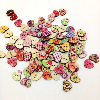 100 Mixed Wooden Heart Buttons For Sewing Crafting DIY Scrapbooking Flatback 
100 Mixed Wooden Heart Buttons For Sewing Crafting DIY Scrapbooking Flatback