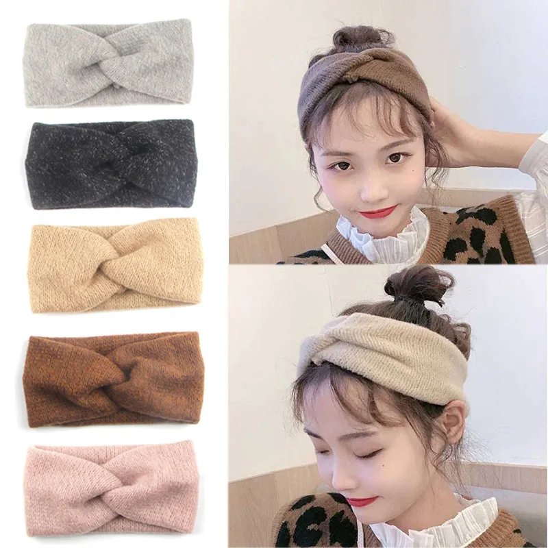 Solid Color Knitting Headband Cross Knot Woolen Warm Elastic Hairbands Women Turban Girls Headwraps Fashion Hair Accessories
Solid Color Knitting Headband Cross Knot Woolen Warm Elastic Hairbands Women Turban Girls Headwraps Fashion Hair Accessories