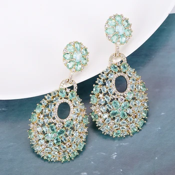 XIUMEIYIZU Fashion Ice Stone Drop Earrings Brass Gold Plating Pave CZ Stone Jewelri High Quality Plating Bride Wedding Earring
XIUMEIYIZU Fashion Ice Stone Drop Earrings Brass Gold Plating Pave CZ Stone Jewelri High Quality Plating Bride Wedding Earring