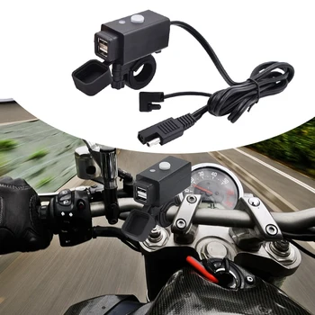 1 Set Motorcycle Dual USB Charger 5V 3.1A Dual USB Port Charger Socket SAE Quick Connector For GPS Smartphone MP3/4 Waterproof
1 Set Motorcycle Dual USB Charger 5V 3.1A Dual USB Port Charger Socket SAE Quick Connector For GPS Smartphone MP3/4 Waterproof