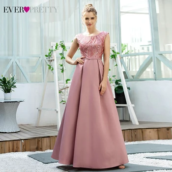 Elegant Dusty Pink Prom Dresses Ever Pretty A-Line O-Neck Sequined Sleeveless Draped Sparkle Satin Party Gown Vestidos De Fiesta
Elegant Dusty Pink Prom Dresses Ever Pretty A-Line O-Neck Sequined Sleeveless Draped Sparkle Satin Party Gown Vestidos De Fiesta
