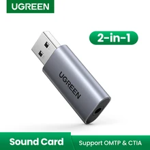 UGREEN USB Sound Card Audio Interface USB Sound Card for Laptop PC PS4 Earphone Microphone Audio Card USB External Sound Card
UGREEN USB Sound Card Audio Interface USB Sound Card for Laptop PC PS4 Earphone Microphone Audio Card USB External Sound Card