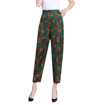 Pants Women Summer Plus Size 2020 New Fashion Printed Elastic waist Loose Ankle-Length Harem Pants Artificial silk Female L-4XL
Pants Women Summer Plus Size 2020 New Fashion Printed Elastic waist Loose Ankle-Length Harem Pants Artificial silk Female L-4XL