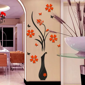 Acrylic 3D Vase Flower Tree Crystal Wall Stickers Decal Home Living room Decor 
Acrylic 3D Vase Flower Tree Crystal Wall Stickers Decal Home Living room Decor