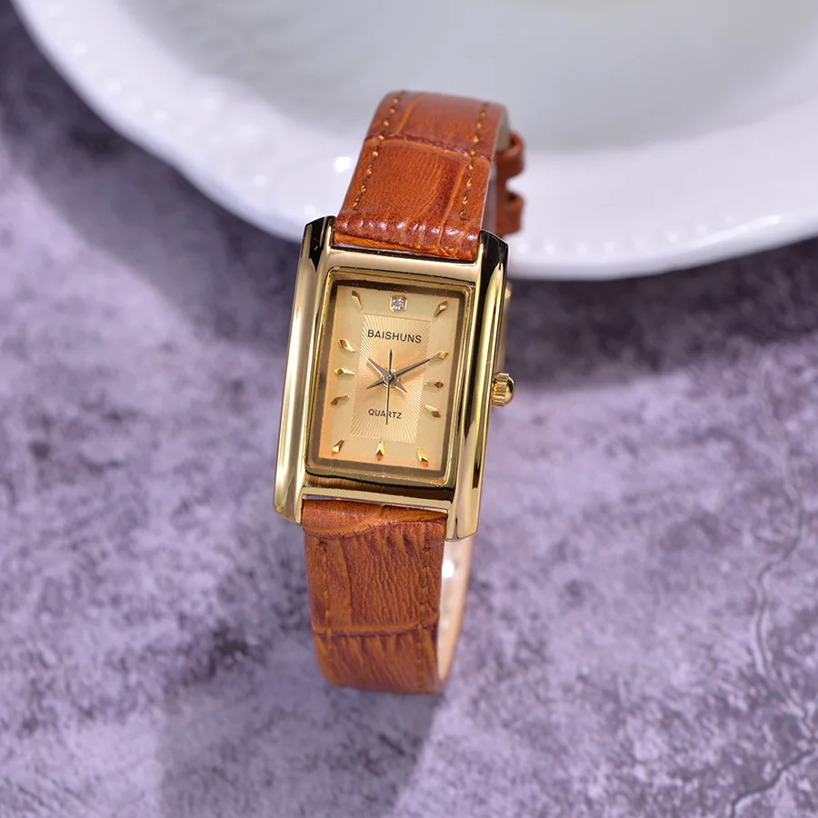 CHIC Female Students Watch Korean-style Simple Trend Ulzzang Small Dial Square-Mori Girl Retro College Style